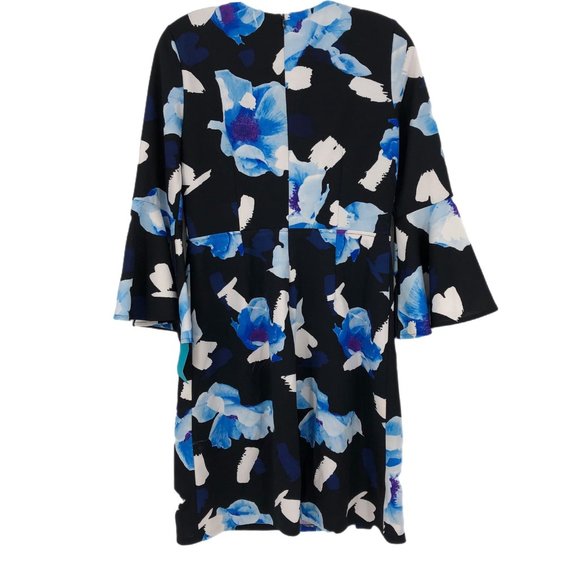 Maggy London Black & Blue Floral Midi Dress | Versatile for All Seasons - Picture 5 of 5